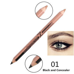 Black & Brown & White Eyeliner Pencil Waterproof
